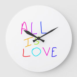 Reloj Redondo Grande Todo es amor arcoíris orgullo colorido LGBTQ gay j