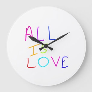 Reloj Redondo Grande Todo es amor arcoíris orgullo colorido LGBTQ gay j