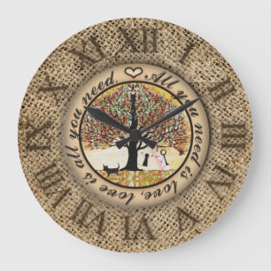 Reloj Redondo Grande Todo lo que usted necesita es amor