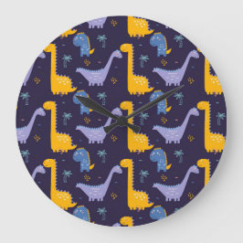 Reloj Redondo Grande Todos los Dinos Grandes y Pequeños