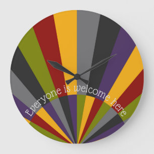 Reloj Redondo Grande Todos son bienvenidos aquí Sunrise Sunset Wall Clo