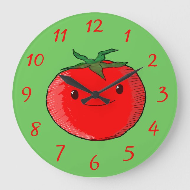 Reloj Redondo Grande Tomate (Anverso)