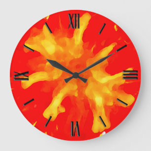 Reloj Redondo Grande Tomate de arte pop rojo