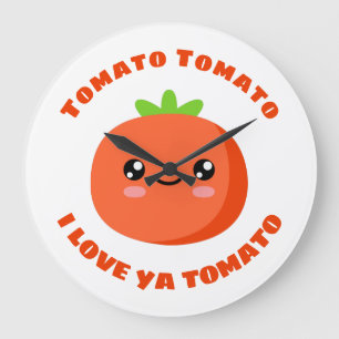 Reloj Redondo Grande Tomate tomate te amo tomate