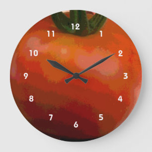 Reloj Redondo Grande Tomato Red