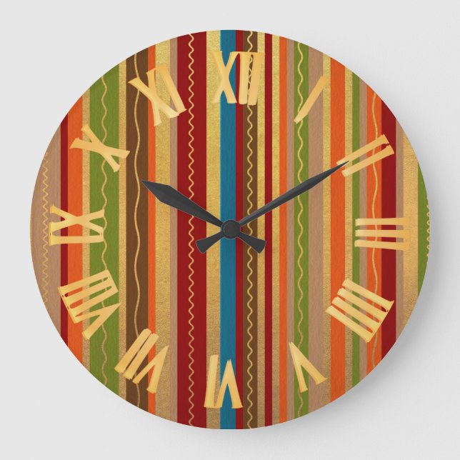 Reloj Redondo Grande Tones de tierra (Anverso)