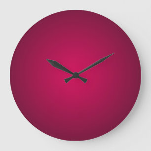 Reloj Redondo Grande Tonos de gradiente de vino de Borgoña rico