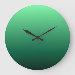 Reloj Redondo Grande Tonos Verde Esmeralda
