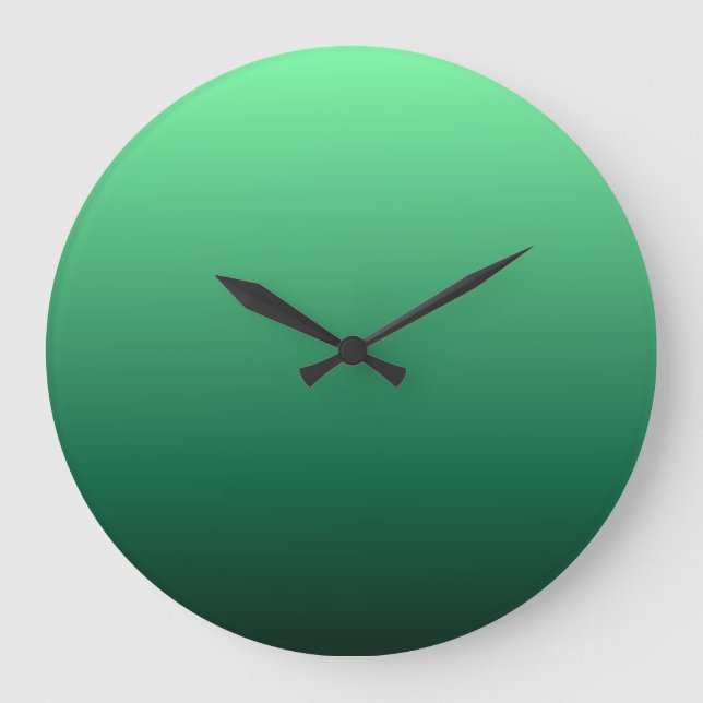 Reloj Redondo Grande Tonos Verde Esmeralda (Anverso)