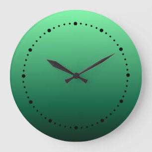 Reloj Redondo Grande Tonos Verde Esmeralda