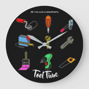 Reloj Redondo Grande "Tool Time"