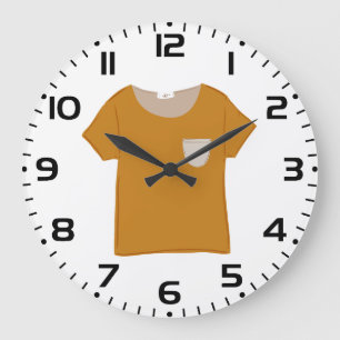 Reloj Redondo Grande Top Minimalista Amarillo Mostaza