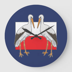 Reloj Redondo Grande Tormenta blanca polaca