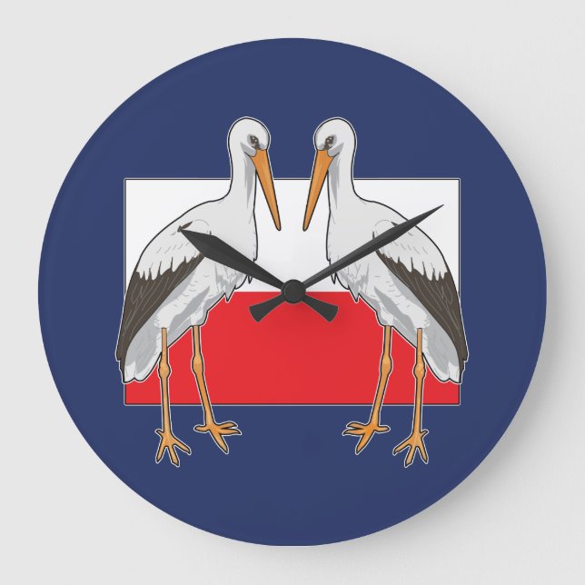 Reloj Redondo Grande Tormenta blanca polaca (Anverso)