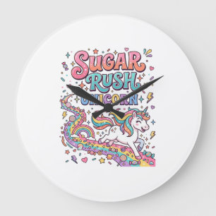 Reloj Redondo Grande Tormenta de Azúcar Unicornio Unicornio Kawaii Merc