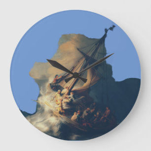 Reloj Redondo Grande Tormenta en el Mar de Galilea por Rembrandt Arte