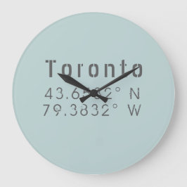 Reloj Redondo Grande Toronto Latitude Masa de longitud