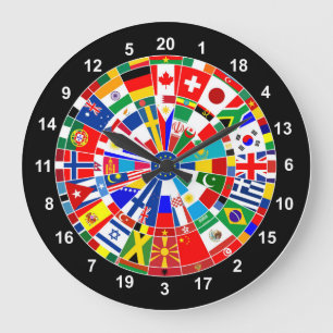 Reloj Redondo Grande toros-e del viaje del juego de mesa de los dardos