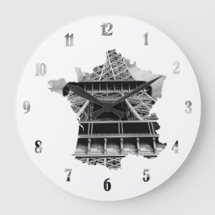 Reloj Redondo Grande Torre Eiffel bnw