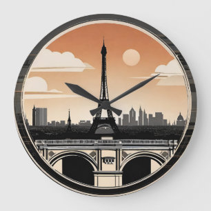 Reloj Redondo Grande Torre Eiffel de París