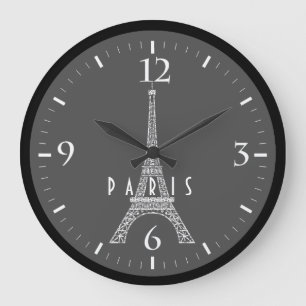 Reloj Redondo Grande Torre Eiffel de París Francia blanca linda