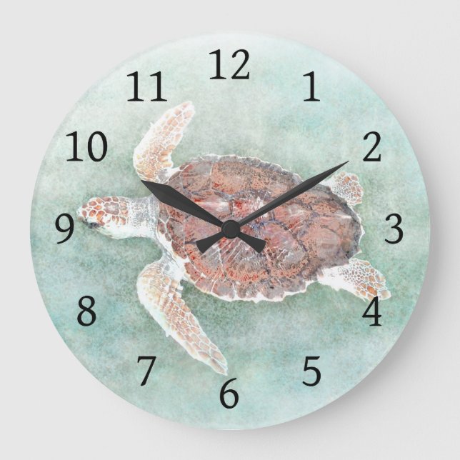 Reloj Redondo Grande tortuga 2 (Anverso)