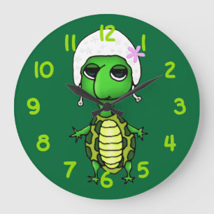 Reloj Redondo Grande Tortuga de baño