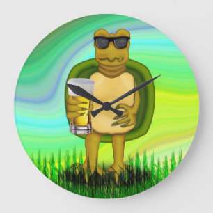 Reloj Redondo Grande Tortuga sedienta