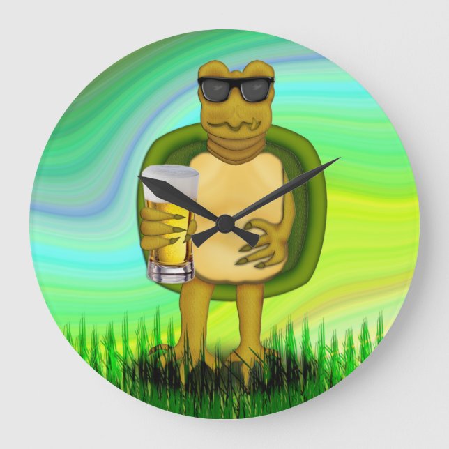 Reloj Redondo Grande Tortuga sedienta (Anverso)