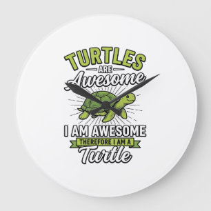 Reloj Redondo Grande Tortugas Antiguas Son Increíbles Camiseta Divertid