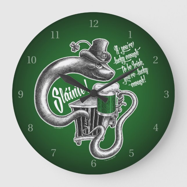 Reloj Redondo Grande Tosta irlandesa (Anverso)