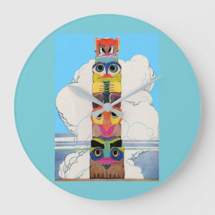 Reloj Redondo Grande Tótem de los años 1920