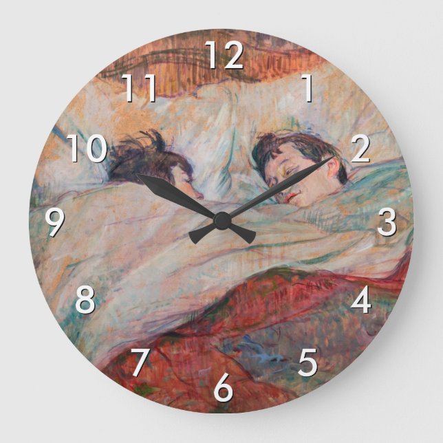 Reloj Redondo Grande Toulouse-Lautrec - La cama (Anverso)