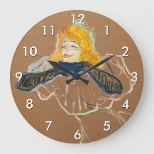 Reloj Redondo Grande Toulouse-Lautrec - Yvette Guilbert Cantando