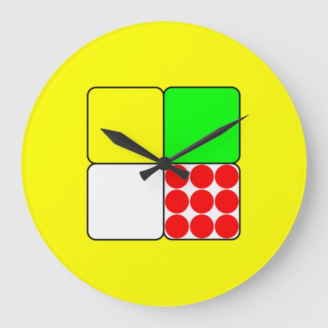 Reloj Redondo Grande Tour de France Jerseys 3 Amarillo (Anverso)