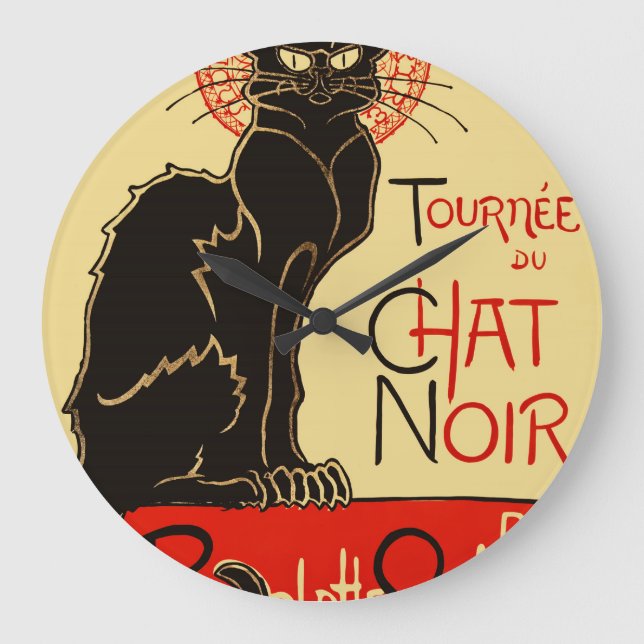 Reloj Redondo Grande Tournée du Chat Noir Art Nouveau (Anverso)