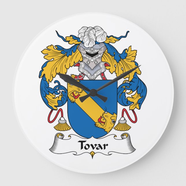 Reloj Redondo Grande Tovar Family Crest (Anverso)
