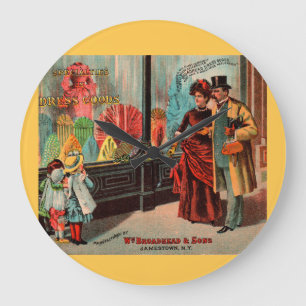 Reloj Redondo Grande trade card William Broadhead & Sons dress goods