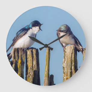 Reloj Redondo Grande Trago de árbol masculino y femenino