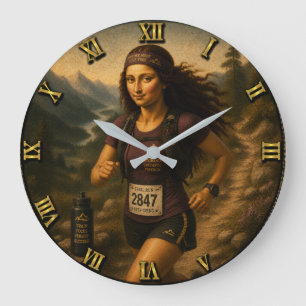 Reloj Redondo Grande Trail Runner Funny Mona Lisa