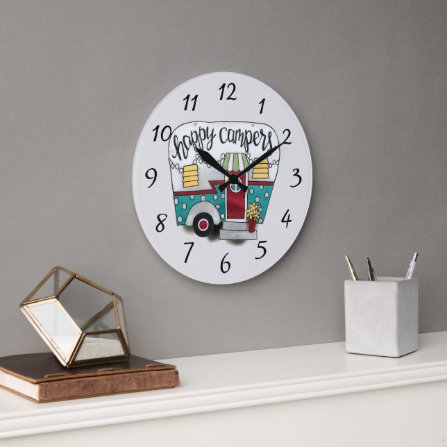 Reloj Redondo Grande trailer de Happy campers (Oficina)