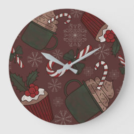 Reloj Redondo Grande Trajes dulces de vacaciones