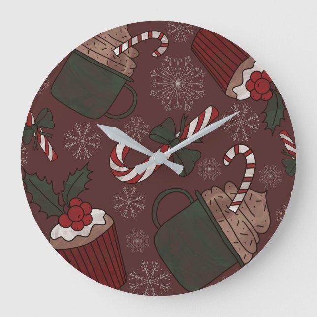 Reloj Redondo Grande Trajes dulces de vacaciones (Anverso)