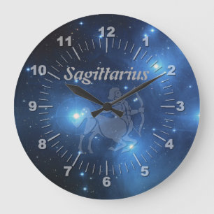 Reloj Redondo Grande Transparent Sagittarius