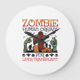 Reloj Redondo Grande Trasplante de hígado de órganos humanos zombies Ha
