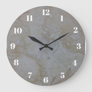 Reloj Redondo Grande Travertine Stone Look