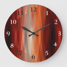 Reloj Redondo Grande Trazos Naranja