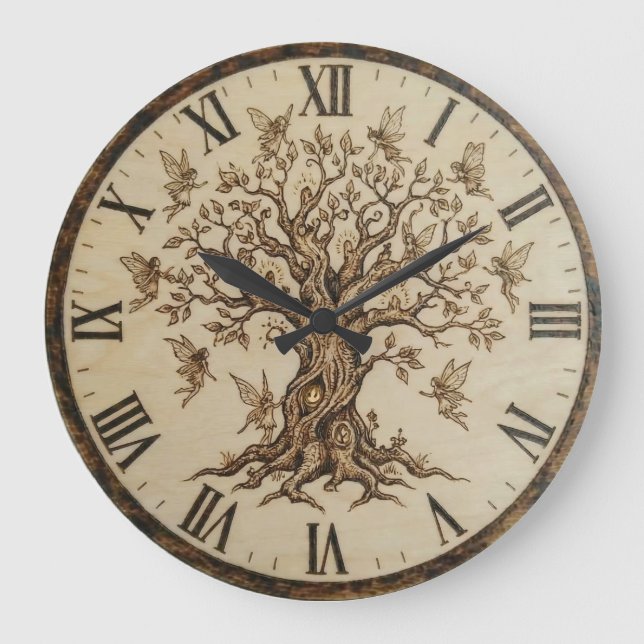 Reloj Redondo Grande Tree of Life Wall Clock (Anverso)