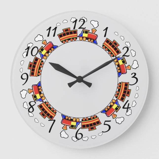 Reloj Redondo Grande Tren animado (Anverso)