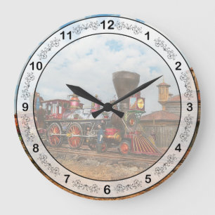 Reloj Redondo Grande Tren - Guerra Civil - Motor Militar de EE. UU. 133